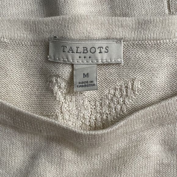 Talbots Sweater Lightweight 3/4 Sleeve Sea Shells Women’s Medium NWT - Picture 7 of 14